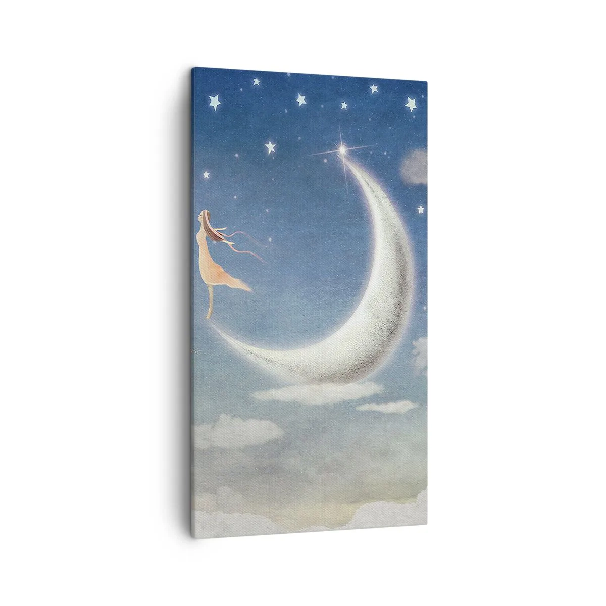 Obraz na plátne - Modrá koketa - 45x80 cm
