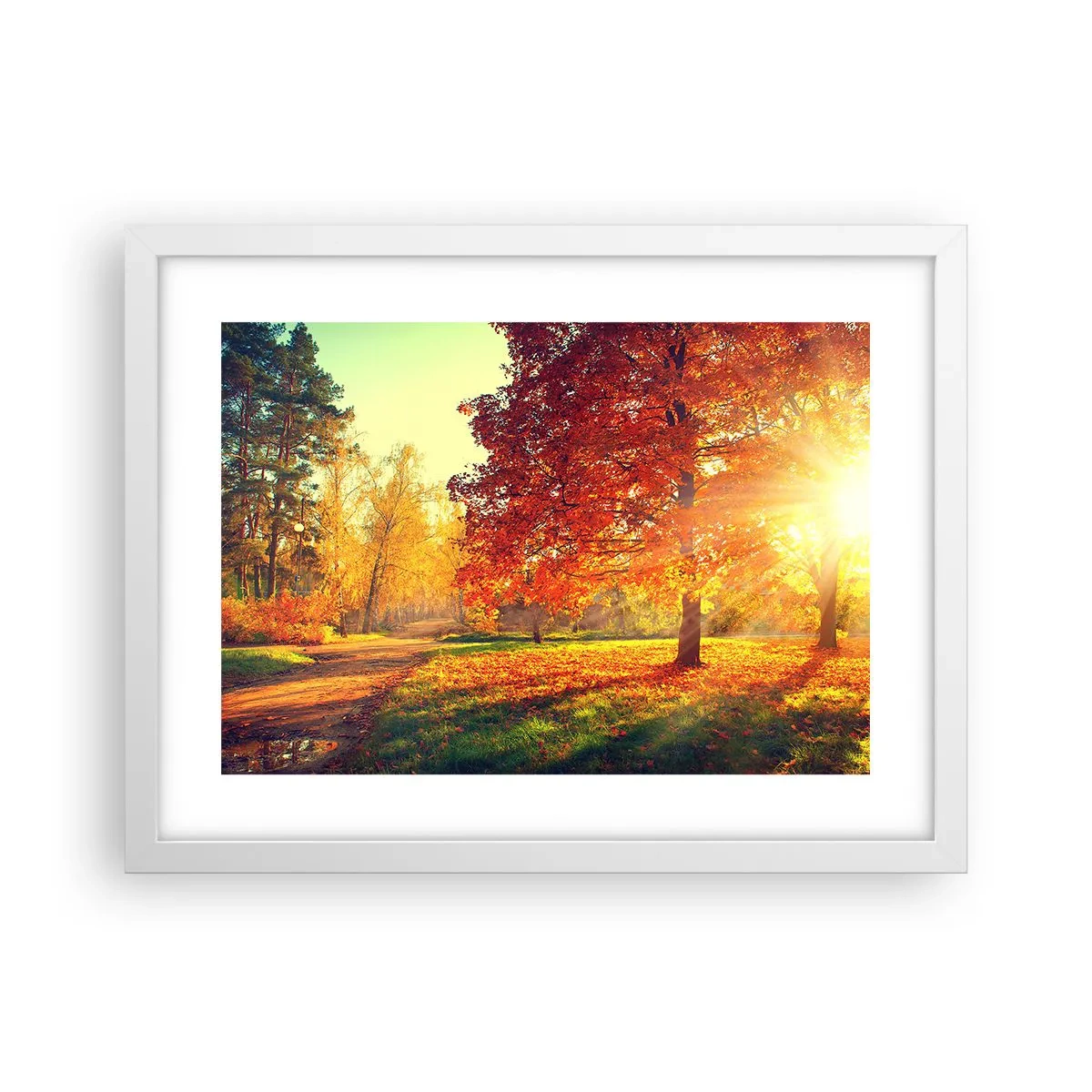 Plagát v bielom ráme - Červené je krásne - 40x30 cm