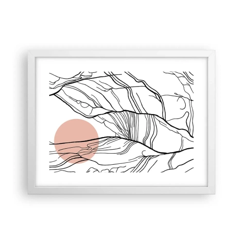 Plagát v bielom ráme - V sieti vetvičiek - 40x30 cm