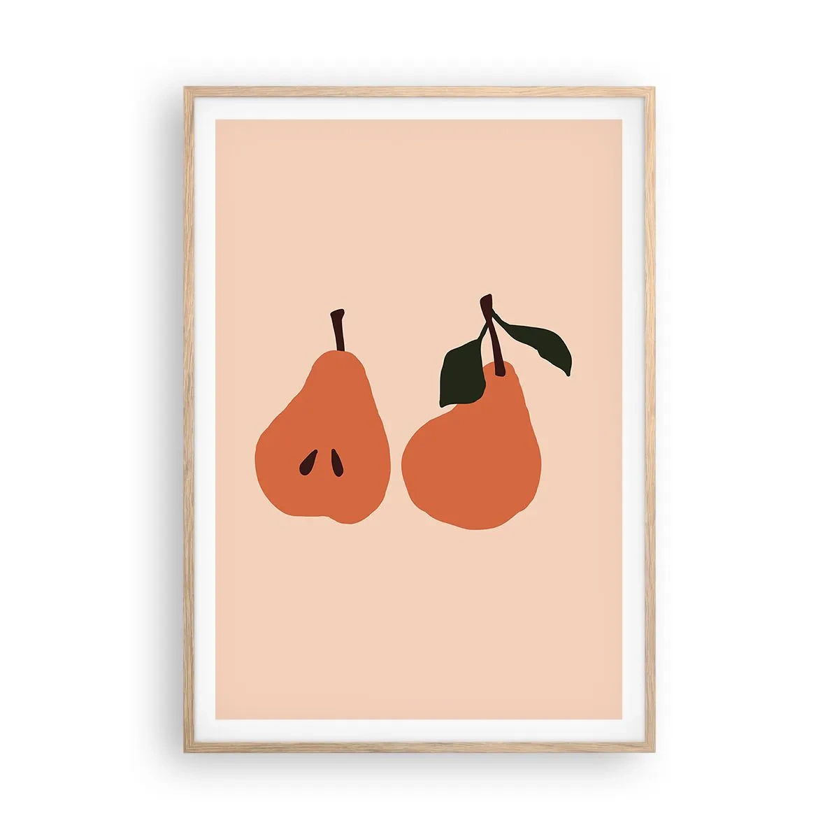 Plagát v ráme zo svetlého duba - Číra sladkosť - 70x100 cm