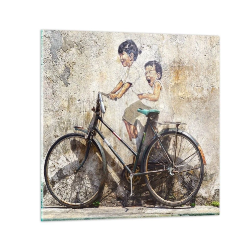 Obraz na skle - Pravda alebo klam? - 40x40 cm