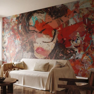 Fototapeta Premium Canvas - Aká si skutočne nikto nevie - Abstrakcia, Portrét ženy, Grafika - 300x210 cm