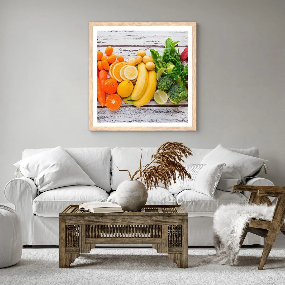 Plagát v ráme zo svetlého duba - To nestačí? - 50x50 cm