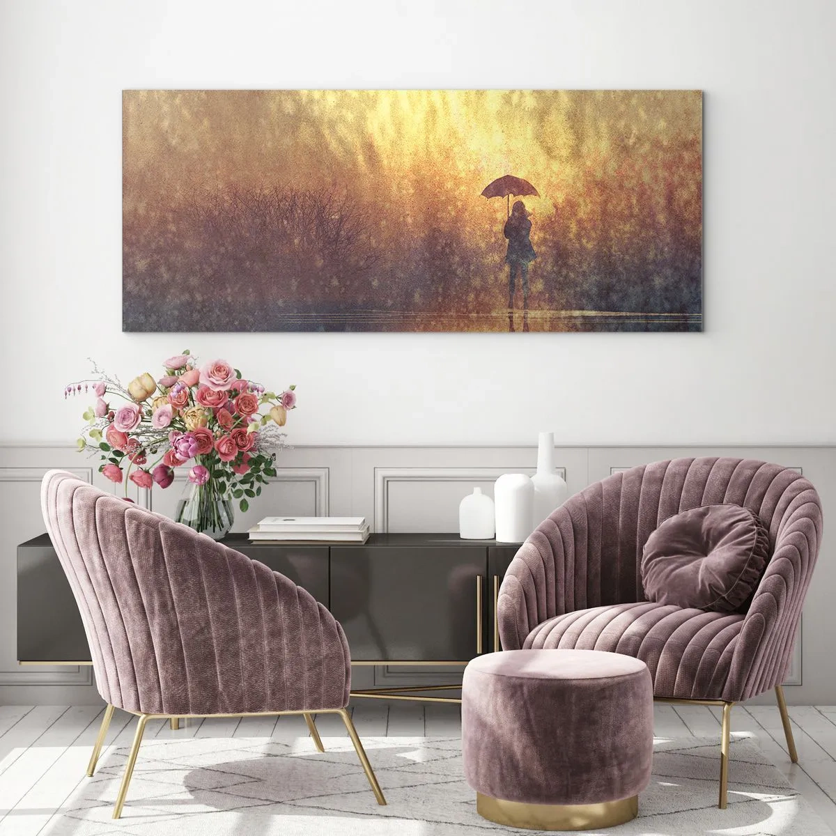 Obraz na skle - Cítim, že sa na mňa niekto pozerá - 100x40 cm