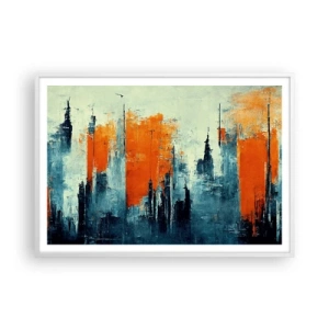Plagát v bielom ráme - Moderná krajina - 100x70 cm