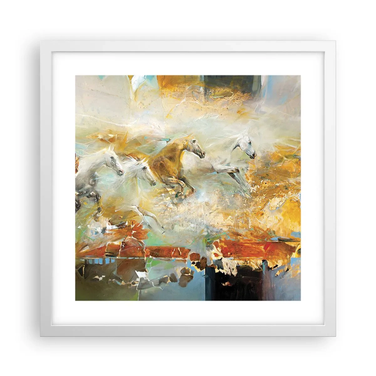 Plagát v bielom ráme - Cvála svetlom - 40x40 cm