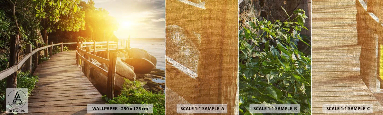 Vzorka fototapety Premium Canvas - Ďalšia zákruta, ďalšie zázraky - Krajina, Prímorská promenáda, More - 100x30 cm