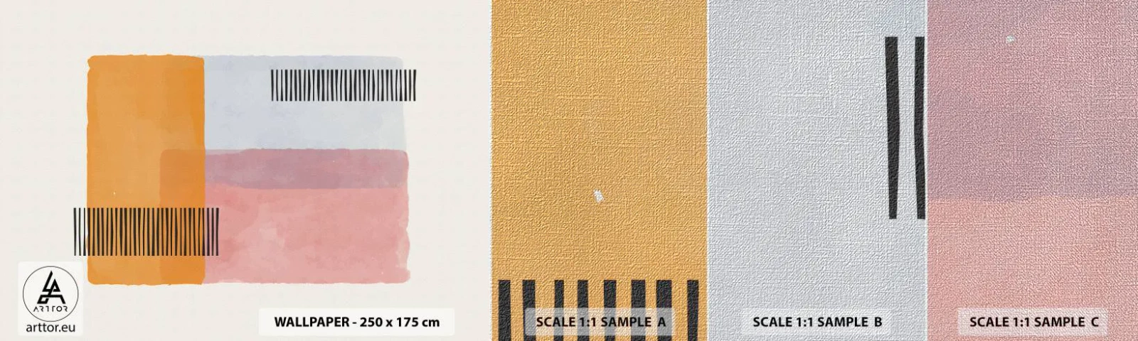 Vzorka fototapety Premium Canvas - Z rohu do rohu - Abstrakcia, Kus, Minimalizmus - 100x30 cm