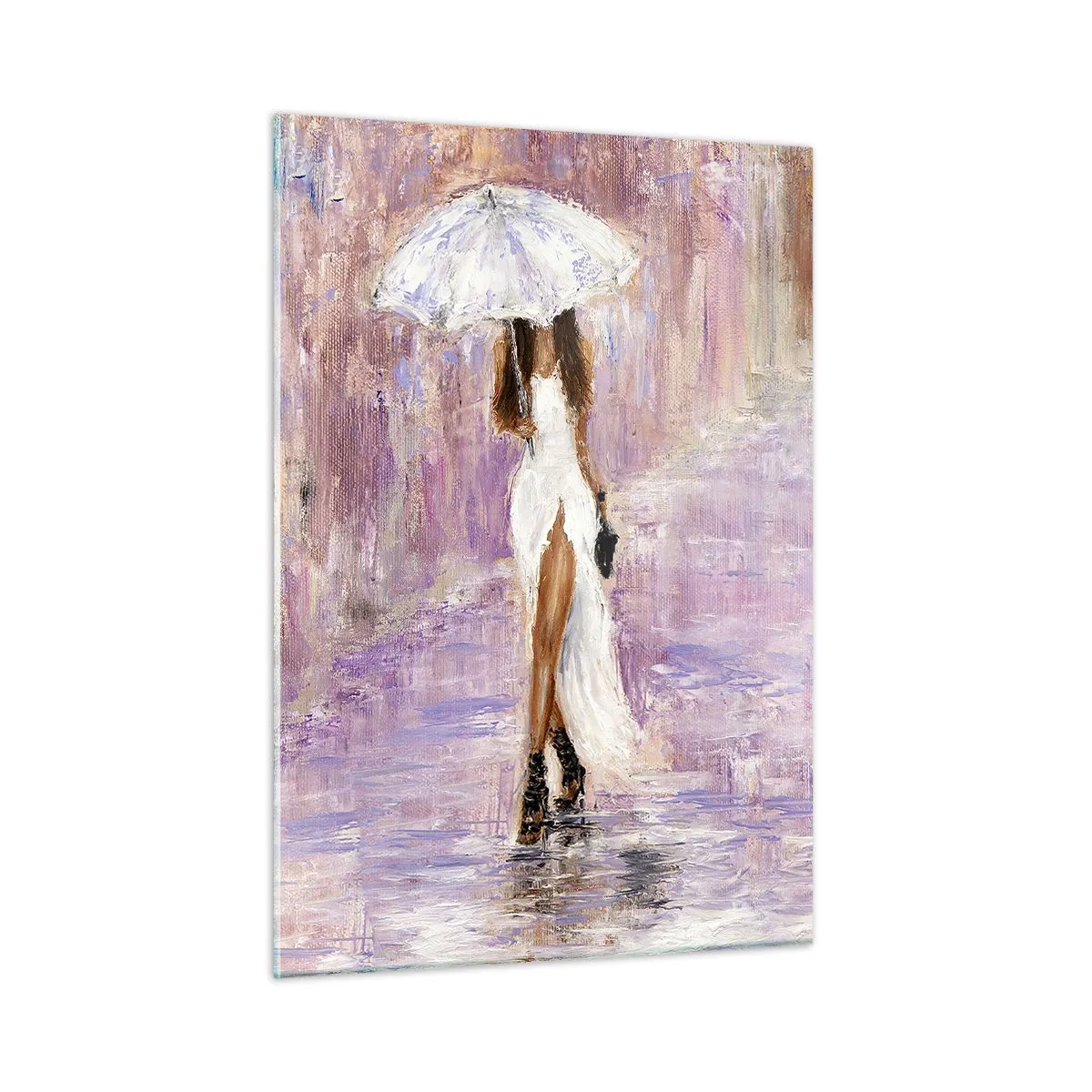 Obraz na skle - V ľaliovom daždi - 50x70 cm