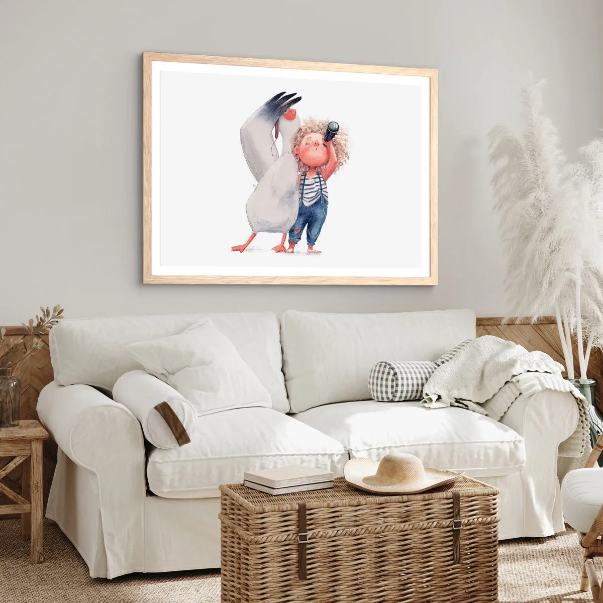 Plagát v ráme zo svetlého duba - Plán na skvelú cestu - 91x61 cm