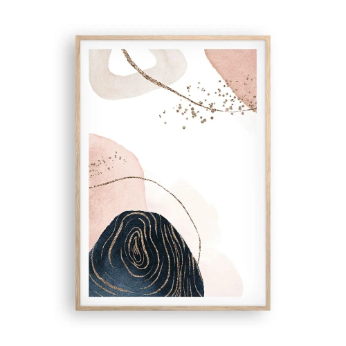 Plagát v ráme zo svetlého duba - Všetko plynie - 70x100 cm