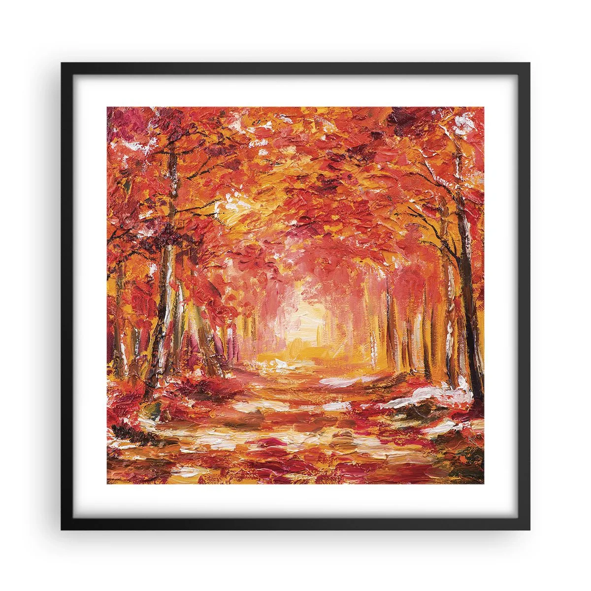 Plagát v čiernom ráme - Medený les - 50x50 cm