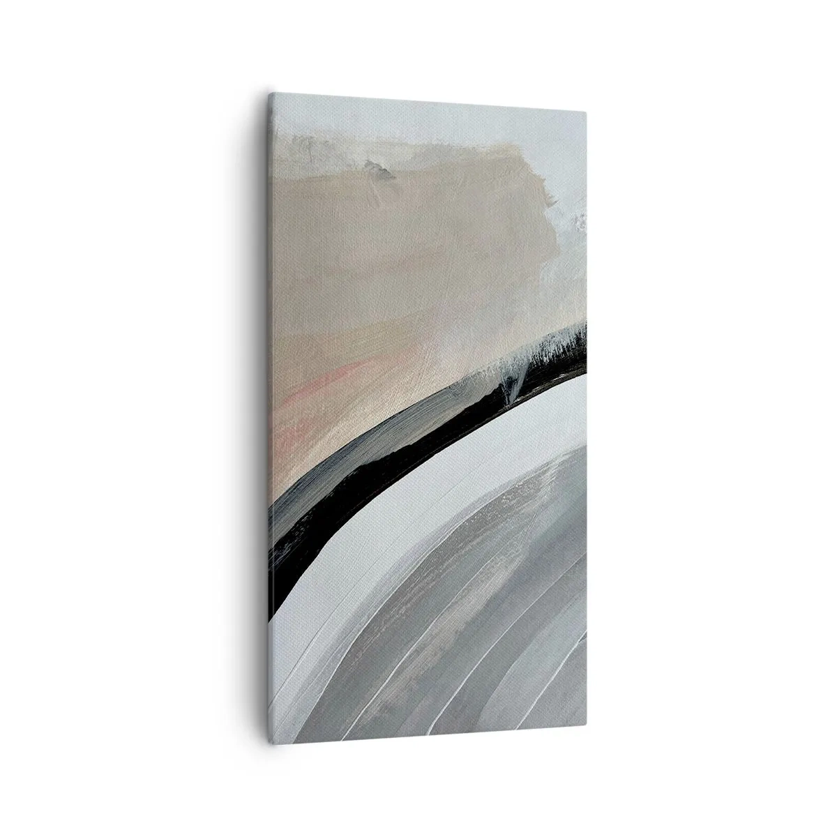 Obraz na plátne - Kompozícia: čierny a šedý oblúk - 55x100 cm