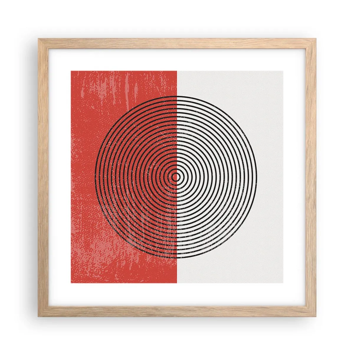 Plagát v ráme zo svetlého duba - Presný zásah - 40x40 cm