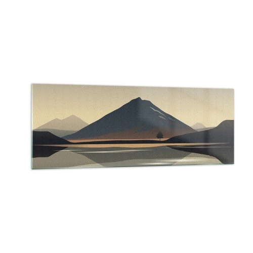 Obraz na skle - Zrkadlový odraz - 140x50 cm