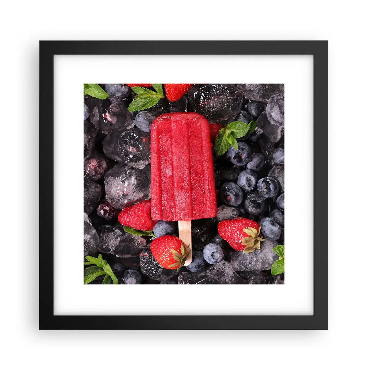 Plagát v čiernom ráme - Chuť horúceho leta - 30x30 cm