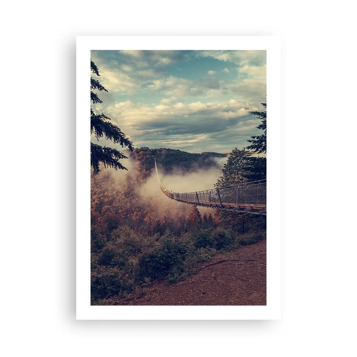 Plagát - Nad jesenným lesom - 50x70 cm