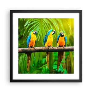 Plagát v čiernom ráme - Počula si, že ona…? - 40x40 cm