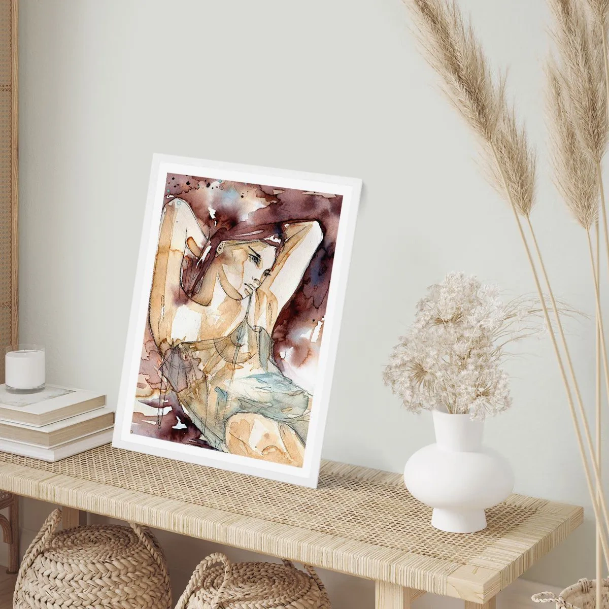 Plagát v bielom ráme - Fialová nálada - 50x70 cm