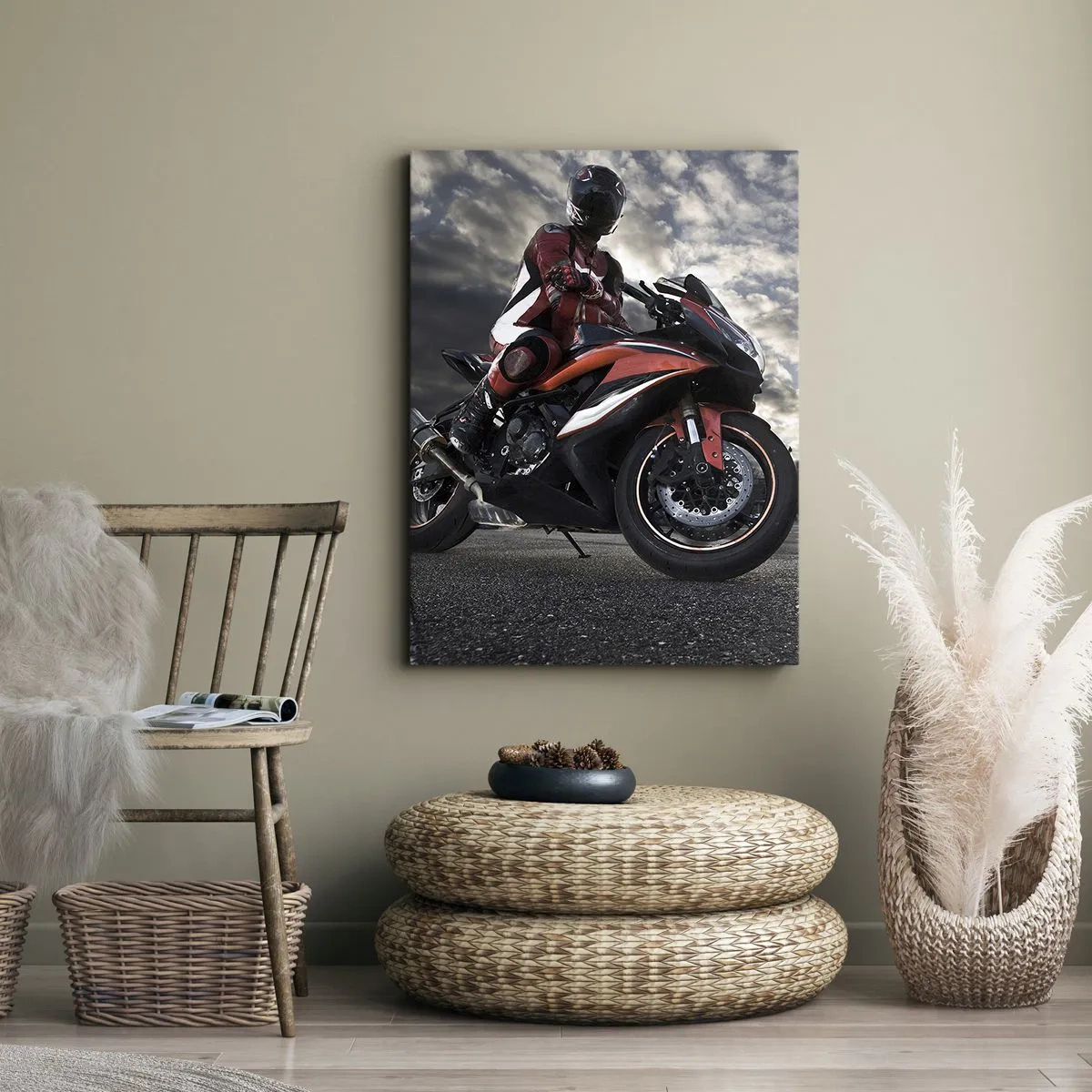 Obraz na plátne - Temný jazdec - 55x100 cm