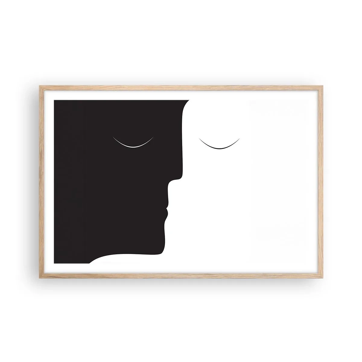 Plagát v ráme zo svetlého duba - Jednota protikladov - 91x61 cm