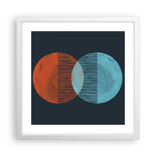 Plagát v bielom ráme - Astronomická fantázia - 40x40 cm
