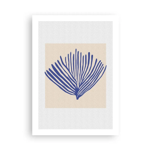 Plagát - Modrý vejár - 50x70 cm