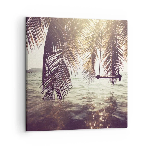 Obraz na plátne - Hojdať sa ľubovoľne v oblakoch - 50x50 cm