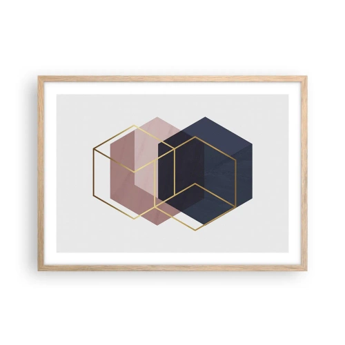 Plagát v ráme zo svetlého duba - Sila jednoduchosti - 70x50 cm