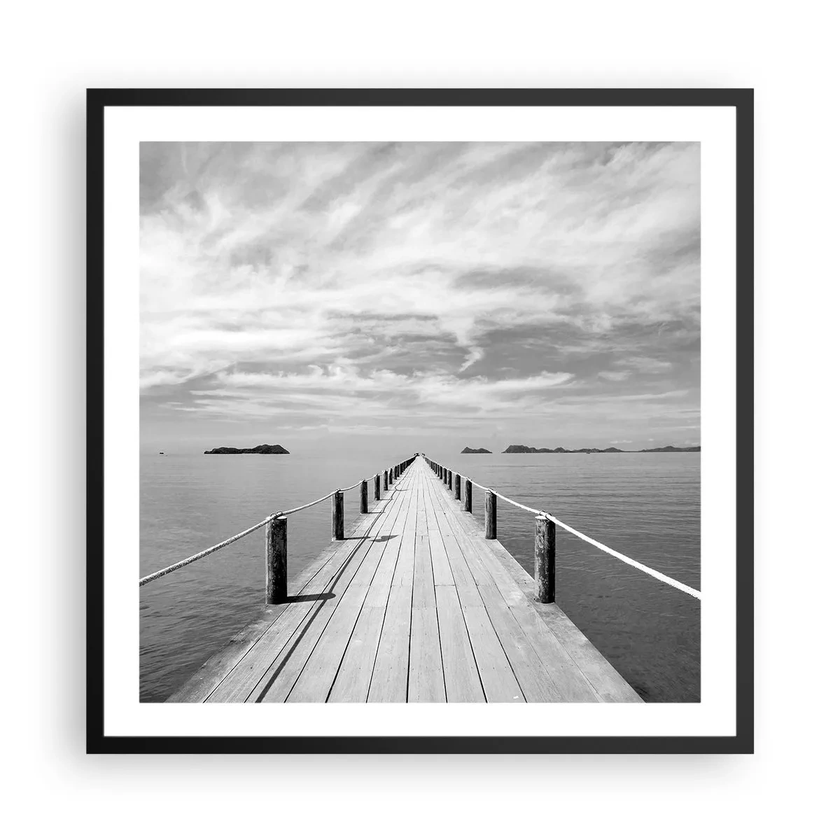 Plagát v čiernom ráme - Čo tak cesta… - 60x60 cm