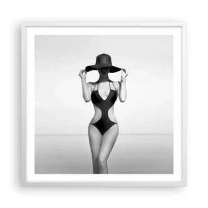 Plagát v bielom ráme - Volám sa: Elegancia - 60x60 cm