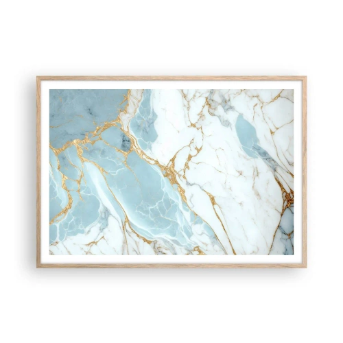 Plagát v ráme zo svetlého duba - Bohatstvo kameňa - 100x70 cm