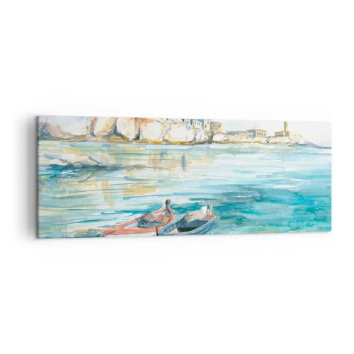 Obraz na plátne - Krajina v modrej - 140x50 cm