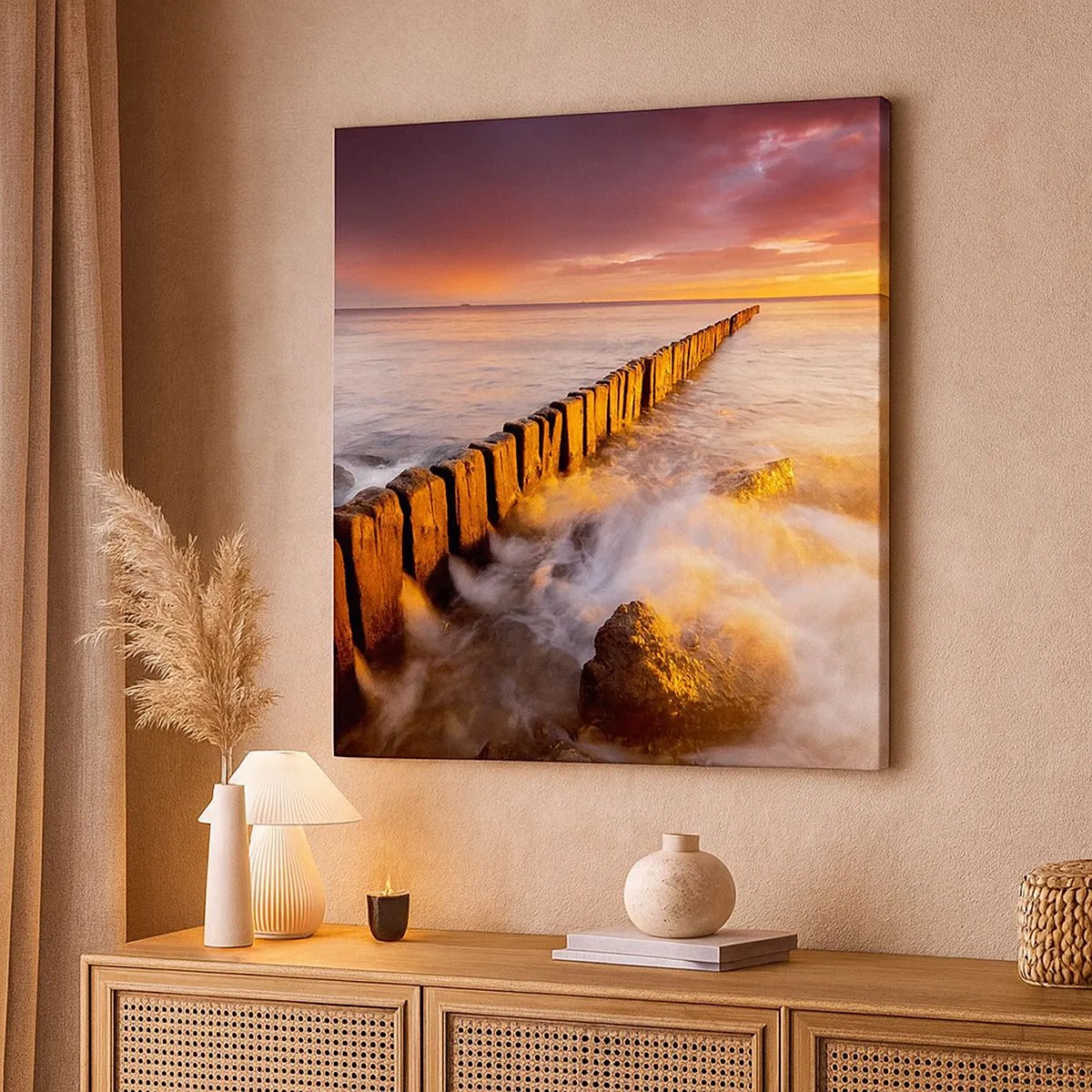 Obraz na plátne - Jemnosť vĺn - 30x30 cm