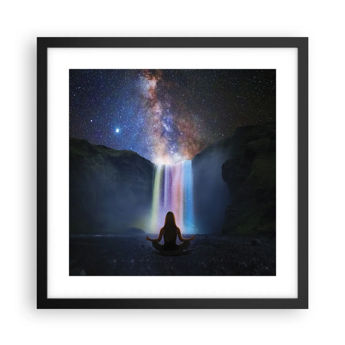 Plagát v čiernom ráme - Absolútna harmónia - 40x40 cm