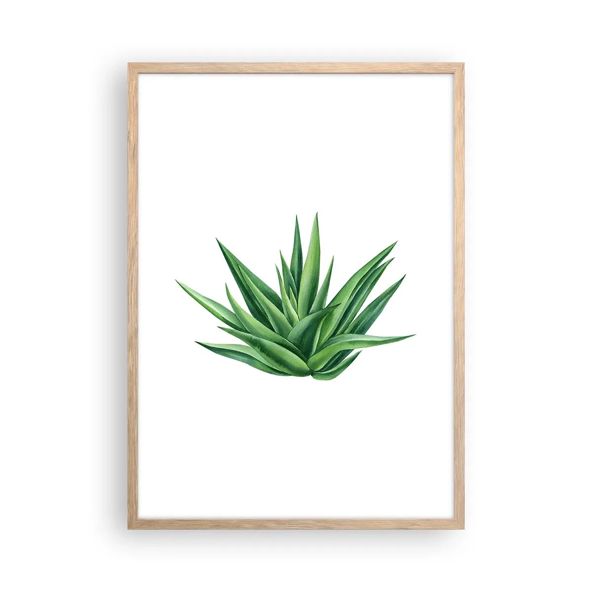 Plagát v ráme zo svetlého duba - Zelená – sila – život - 50x70 cm