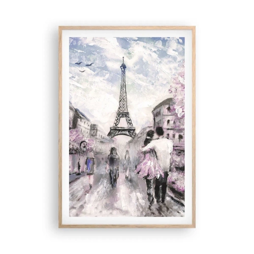 Plagát v ráme zo svetlého duba - Keď sa zamilovať, tak len v… - 61x91 cm