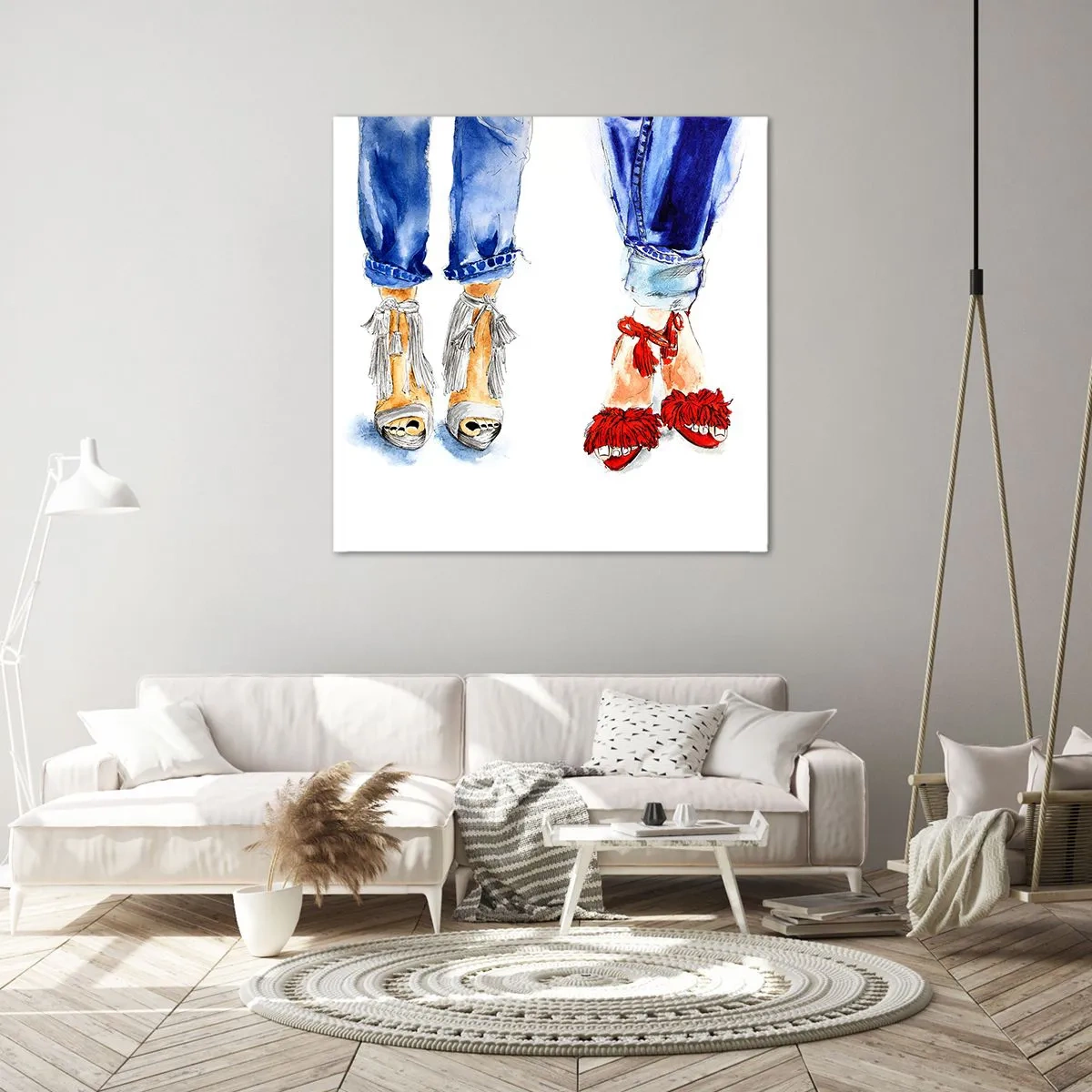 Obraz na plátne - Možno by sme sa vydali na prechádzku? - 70x70 cm