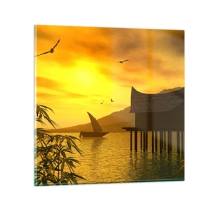 Obraz na skle - Vytúžený pokoj - 30x30 cm