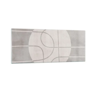 Obraz na skle - Kruhovo a priamo - 100x40 cm