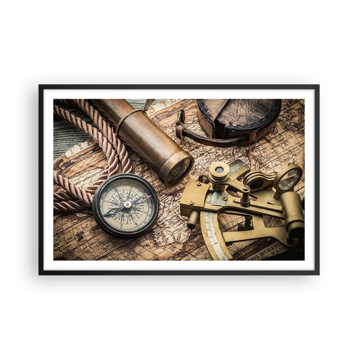 Plagát v čiernom ráme - Urči smer - 91x61 cm