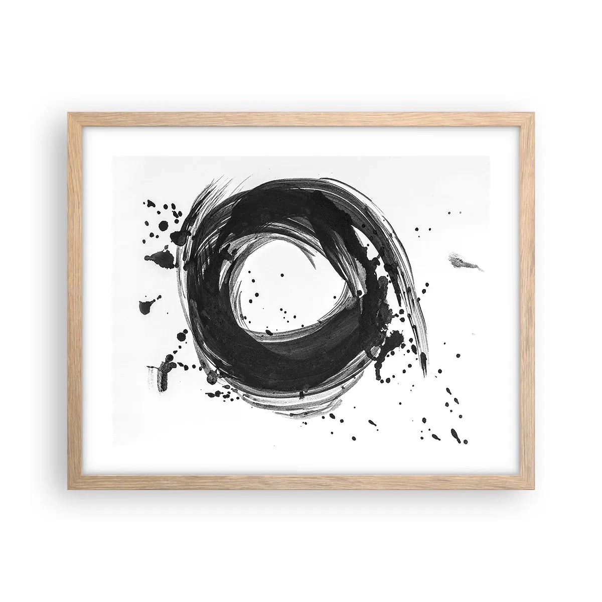 Plagát v ráme zo svetlého duba - Vír tvorenia - 50x40 cm