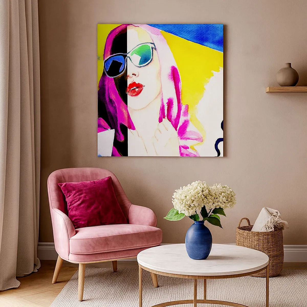 Obraz na plátne - Nie som biela a nie som čierna - 30x30 cm