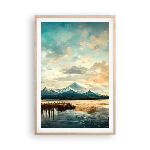 Plagát v ráme zo svetlého duba - Pod ochranou neba - 61x91 cm