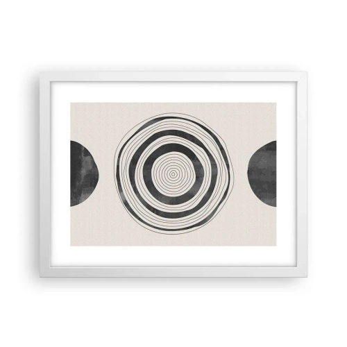 Plagát v bielom ráme - Dôležité je to, čo je uprostred - 40x30 cm