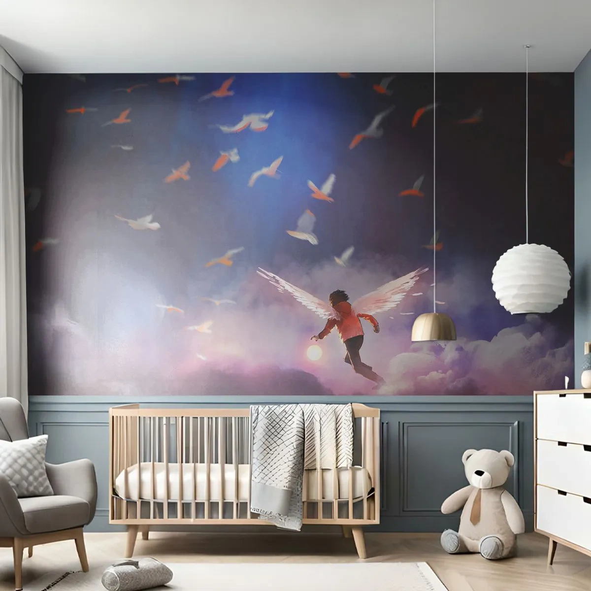 Fototapeta Standard Eco - Treba mať odvahu a predstavivosť - Abstrakcia, Fantázia, Ikar - 400x280 cm