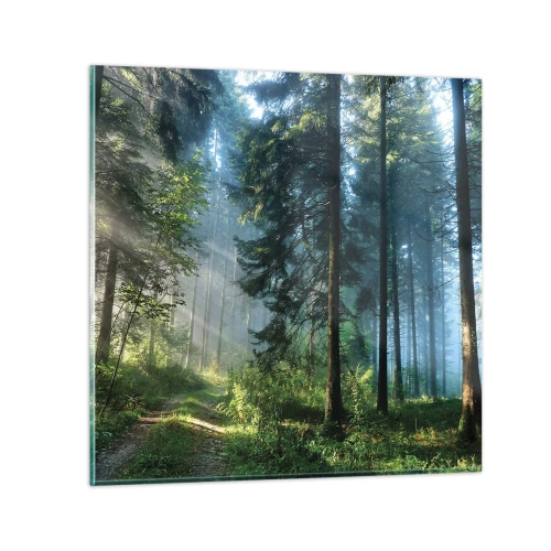 Obraz na skle - Žiariaci za úsvitu - 30x30 cm