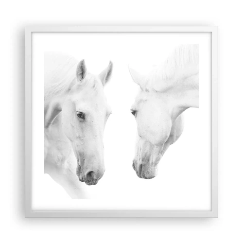 Plagát v bielom ráme - Je to priateľstvo…? - 50x50 cm