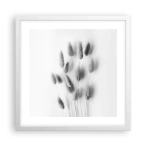 Plagát v bielom ráme - Našuchorená tráva - 40x40 cm