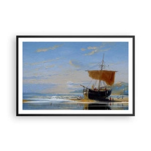 Plagát v čiernom ráme - Voda, zem, vzduch - 91x61 cm